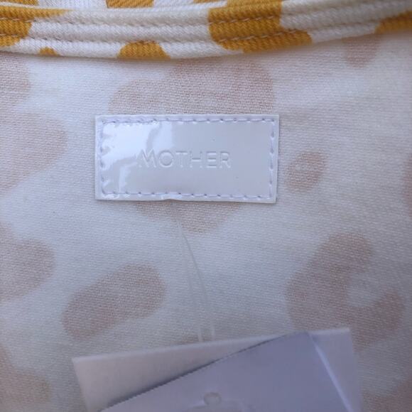 MOTHER NWT Women's Yellow/White Floral Leopard The Ruffle Denim Mini Skirt 26 - Picture 9 of 16